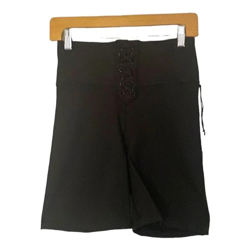 WeWoreWhat Lace Up Biker Short - Picture 4 of 7